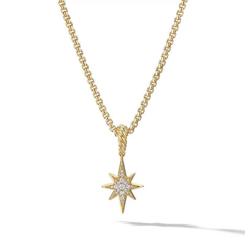 Luxury Jewelry At Unbeatable Discounts North Star Amulet in 18K Yellow Gold with Diamonds\, 15mm Luxury Jewelry At Unbeatable Discounts North Star Amulet in 18K Yellow Gold with Diamonds\, 15mm