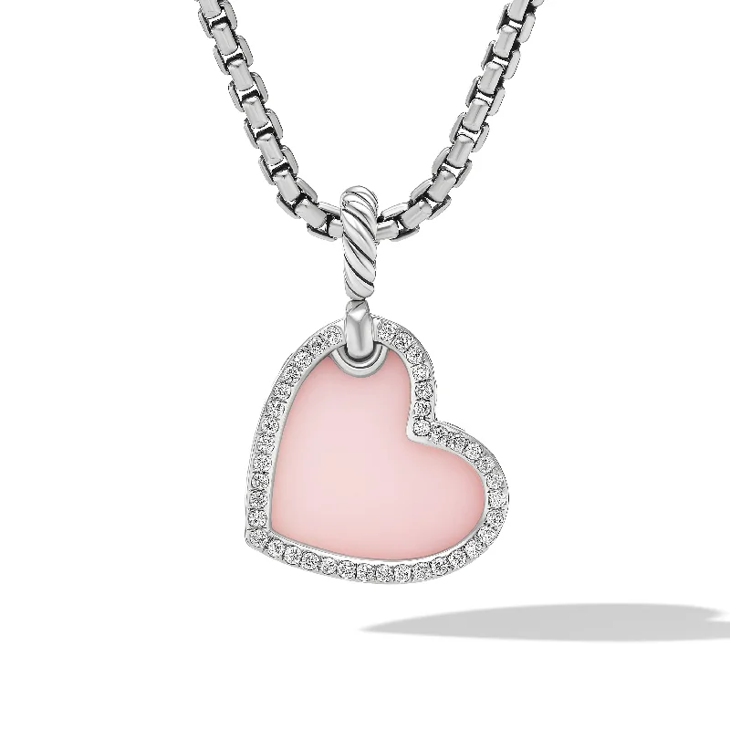 Handcrafted Jewelry Sale – Unique Designs At Low Prices DY Elements® Heart Amulet in Sterling Silver with Pink Opal and Diamonds Handcrafted Jewelry Sale – Unique Designs At Low Prices DY Elements® Heart Amulet in Sterling Silver with Pink Opal and Diamonds