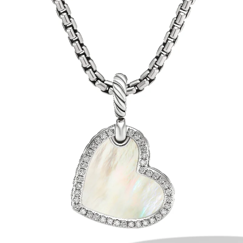 Grab Your Dream Jewelry At The Lowest Prices DY Elements® Heart Amulet in Sterling Silver with Mother of Pearl and Diamonds Grab Your Dream Jewelry At The Lowest Prices DY Elements® Heart Amulet in Sterling Silver with Mother of Pearl and Diamonds