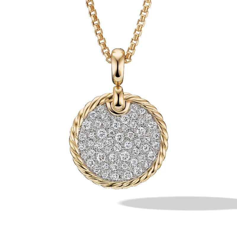 Seasonal Jewelry Sale – Upgrade Your Style Today DY Elements® Disc Pendant in 18K Yellow Gold with Diamonds, 21.2mm Seasonal Jewelry Sale – Upgrade Your Style Today DY Elements® Disc Pendant in 18K Yellow Gold with Diamonds, 21.2mm