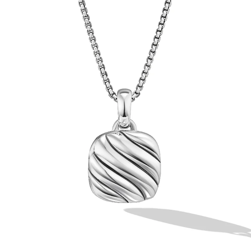 Must-Have Jewelry At Irresistible Discounts Sculpted Cable Square Locket in Sterling Silver\, 22.5mm Must-Have Jewelry At Irresistible Discounts Sculpted Cable Square Locket in Sterling Silver\, 22.5mm