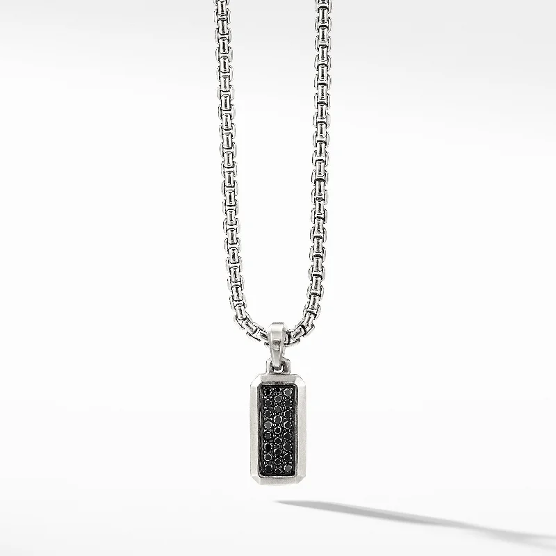 Limited Stock On Premium Jewelry At Low Prices Streamline® Amulet in Sterling Silver with Black Diamonds\, 17mm Limited Stock On Premium Jewelry At Low Prices Streamline® Amulet in Sterling Silver with Black Diamonds\, 17mm