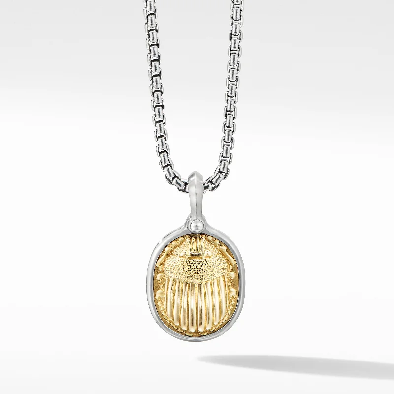 Seasonal Jewelry Sale – Upgrade Your Collection Petrvs® Scarab Amulet in Sterling Silver with 18K Yellow Gold\, 32.3mm Seasonal Jewelry Sale – Upgrade Your Collection Petrvs® Scarab Amulet in Sterling Silver with 18K Yellow Gold\, 32.3mm
