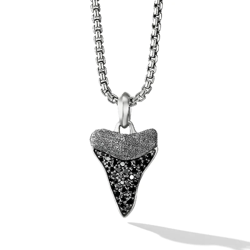Flash Sale On Stunning Jewelry – Don't Miss Out Shark Tooth Amulet in Sterling Silver with Black Diamonds\, 27mm Flash Sale On Stunning Jewelry – Don't Miss Out Shark Tooth Amulet in Sterling Silver with Black Diamonds\, 27mm