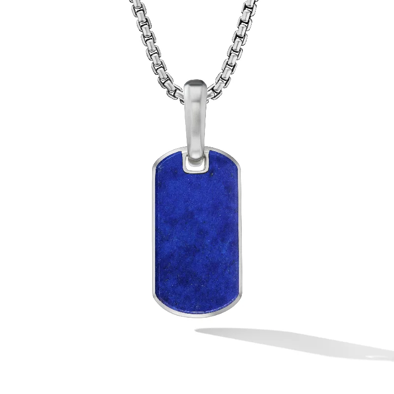 Luxury Jewelry Sale – Elegant Styles At Unbeatable Prices Chevron Tag in Sterling Silver with Lapis Lazuli\, 21mm Luxury Jewelry Sale – Elegant Styles At Unbeatable Prices Chevron Tag in Sterling Silver with Lapis Lazuli\, 21mm
