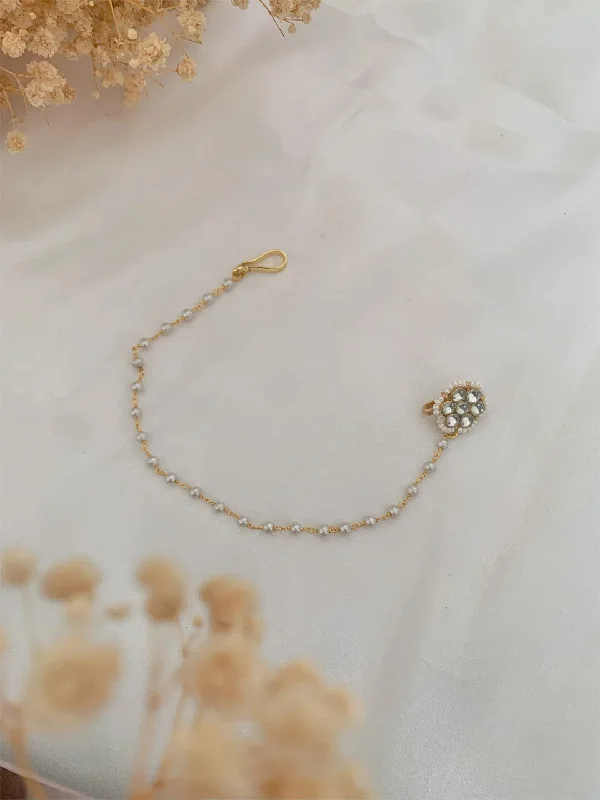 Unmissable Discounts On Timeless Jewelry Pieces Delicate Pachi Kundan Floral Nath