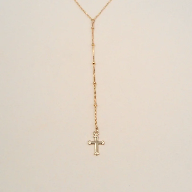 Seasonal Jewelry Sale – Upgrade Your Collection Dotted Lariat w/ Cross Wholesale