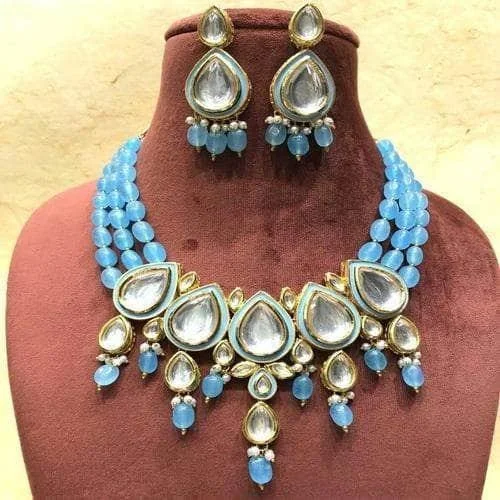 Shine Bright With Our Special Jewelry Promotions Drop Meena Kundan Beads Necklace