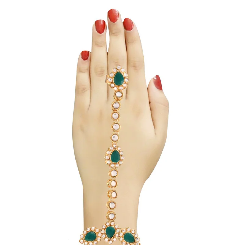Exclusive Gemstone Jewelry At Special Prices Etnico Gold-Plated Bracelet With Ring (Women)
