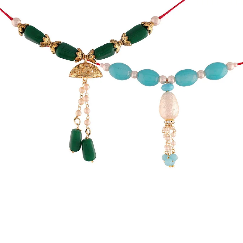 Make Every Moment Shine – Jewelry Discounts Available Etnico Gold Plated Hanging Traditional Pearl Studded and Beaded Lumba Rakhi for Bhabhi (R018-20LCO) (Pack of 2 Lumba) Make Every Moment Shine – Jewelry Discounts Available Etnico Gold Plated Hanging Traditional Pearl Studded and Beaded Lumba Rakhi for Bhabhi (R018-20LCO) (Pack of 2 Lumba)