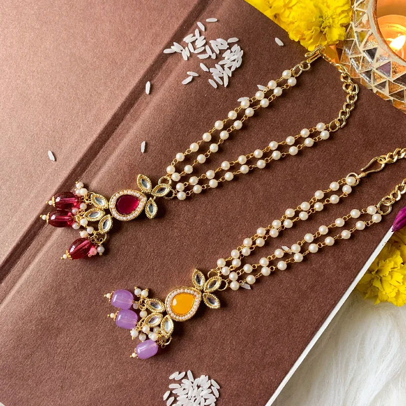 Must-Have Jewelry At Unbelievable Discounts Etnico I Jewels Rakshabandhan Designer Pearl Hanging Lumba Bracelet Rakhi For Bhabhi/Sister (R111Pu-Q-LCO) (Set of 2 Lumba) Must-Have Jewelry At Unbelievable Discounts Etnico I Jewels Rakshabandhan Designer Pearl Hanging Lumba Bracelet Rakhi For Bhabhi/Sister (R111Pu-Q-LCO) (Set of 2 Lumba)