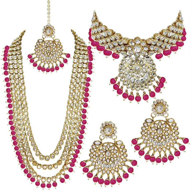 Jewelry Deals That Sparkle – Shop Today Etnico Traditional 18K Gold Plated Kundan & Pearl Studded Bridal Choker Necklace Jewellery Set With Earrings & Maang Tikka for Women (IJ325Q) Jewelry Deals That Sparkle – Shop Today Etnico Traditional 18K Gold Plated Kundan & Pearl Studded Bridal Choker Necklace Jewellery Set With Earrings & Maang Tikka for Women (IJ325Q)