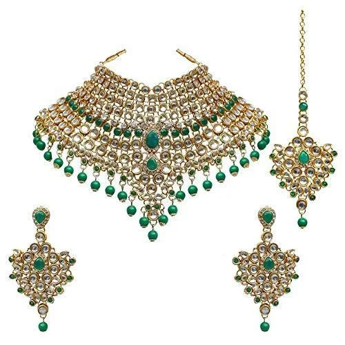 Unmissable Jewelry Sale – Shop Before It's Too Late Etnico Traditional Gold Plated Kundan Bridal Dulhan Jewellery Set for Women (IJ021G) Unmissable Jewelry Sale – Shop Before It's Too Late Etnico Traditional Gold Plated Kundan Bridal Dulhan Jewellery Set for Women (IJ021G)
