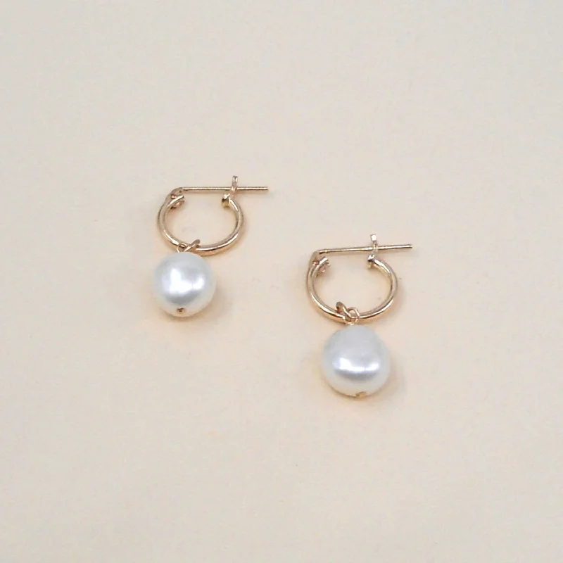 Don't Miss These Dazzling Jewelry Discounts Gold Filled Alina Pearl Hoops Wholesale