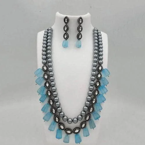 Get The Sparkle You Love At Prices You Adore Grey Pearls Long Beaded Necklace And Earring Set Get The Sparkle You Love At Prices You Adore Grey Pearls Long Beaded Necklace And Earring Set