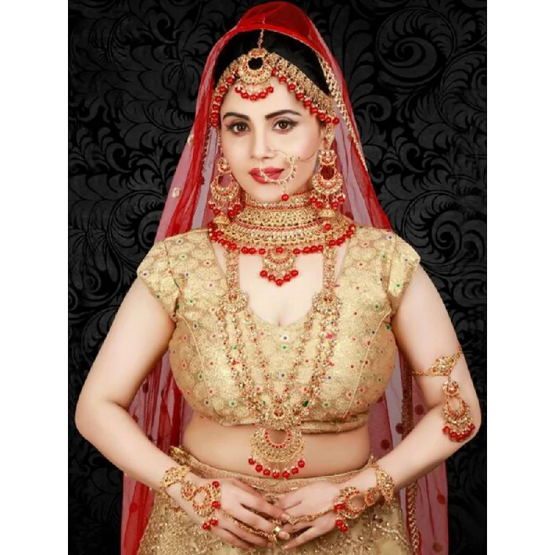 Elegant Jewelry Styles At Budget-Friendly Prices India Art Gold Plated Kundan And Beads Bridal Set Elegant Jewelry Styles At Budget-Friendly Prices India Art Gold Plated Kundan And Beads Bridal Set
