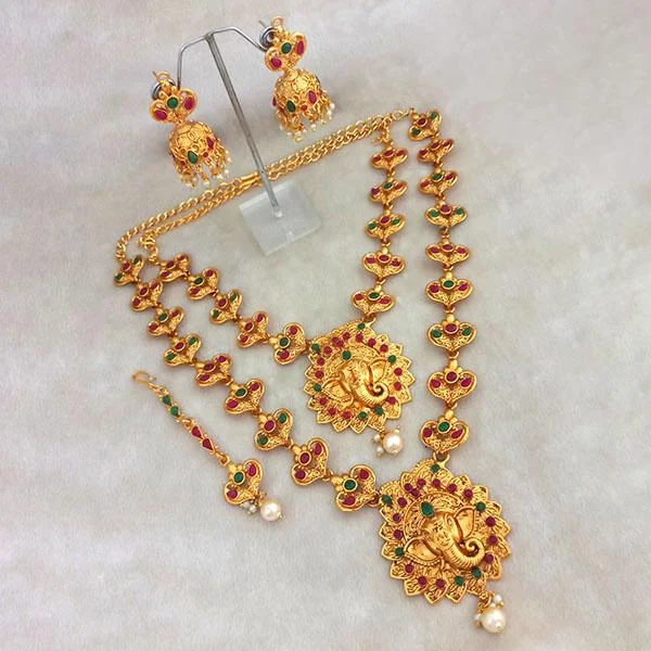 Glamorous Jewelry, Glamorous Deals – Shop Now Kriaa Maroon Stone Double Gold Plated Necklace Set - 1113714 Glamorous Jewelry, Glamorous Deals – Shop Now Kriaa Maroon Stone Double Gold Plated Necklace Set - 1113714