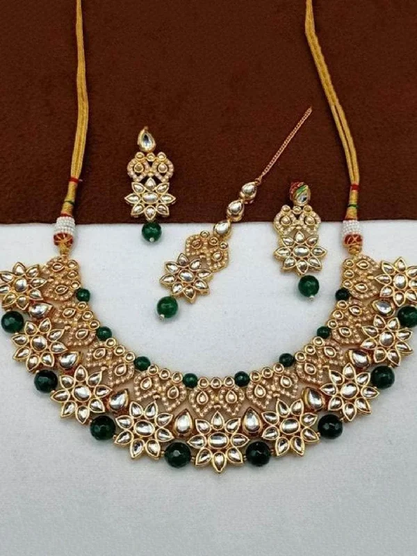 Premium Jewelry At Promotional Prices – Shine Today Kundan Flower Beads Necklace Set Premium Jewelry At Promotional Prices – Shine Today Kundan Flower Beads Necklace Set