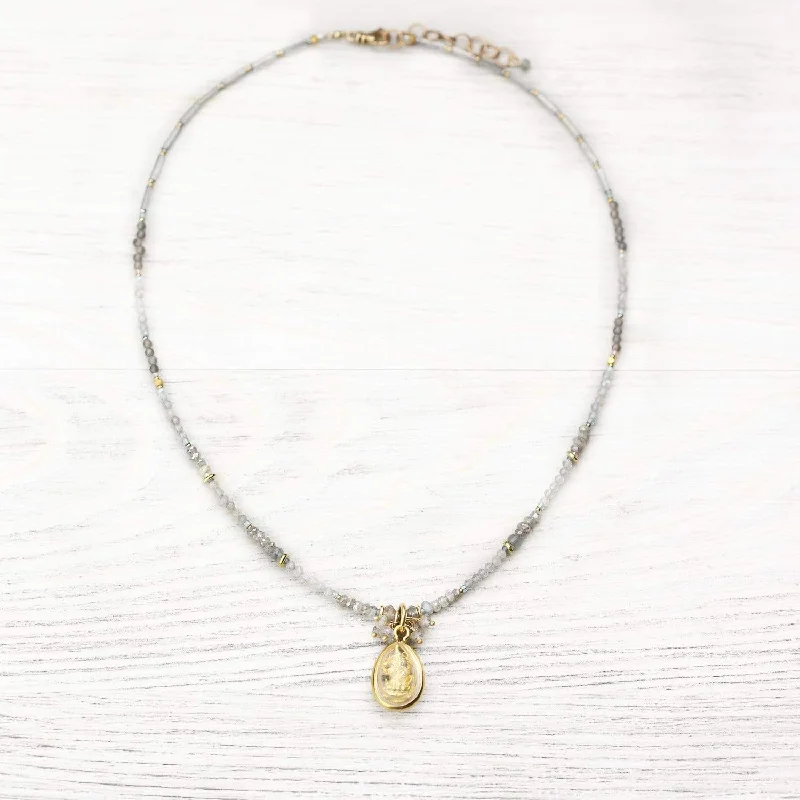 Versatile Layering Jewelry For Effortless Chic Labradorite Ganesh Thai Amulet Necklace Versatile Layering Jewelry For Effortless Chic Labradorite Ganesh Thai Amulet Necklace