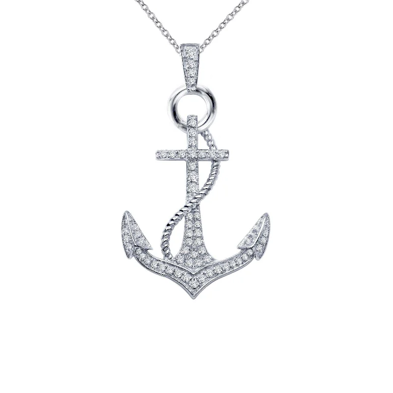 Seasonal Jewelry Deals – Elevate Your Style Lafonn Simulated Diamond Anchor Pendant Necklace P2005CLP Seasonal Jewelry Deals – Elevate Your Style Lafonn Simulated Diamond Anchor Pendant Necklace P2005CLP