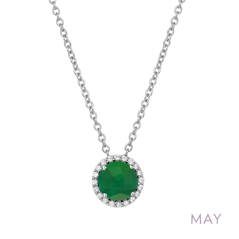 Trendy And Classic Jewelry Now At Reduced Prices Lafonn Simulated Diamond & Emerald Birthstone Necklace - May BN001EMP Trendy And Classic Jewelry Now At Reduced Prices Lafonn Simulated Diamond & Emerald Birthstone Necklace - May BN001EMP