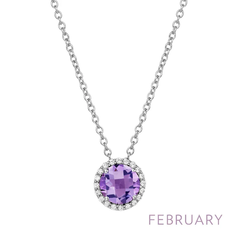 Sparkle In Style With Our Best Jewelry Deals Lafonn Simulated Diamond & Genuine Amethyst Birthstone Necklace - February BN001AMP Sparkle In Style With Our Best Jewelry Deals Lafonn Simulated Diamond & Genuine Amethyst Birthstone Necklace - February BN001AMP