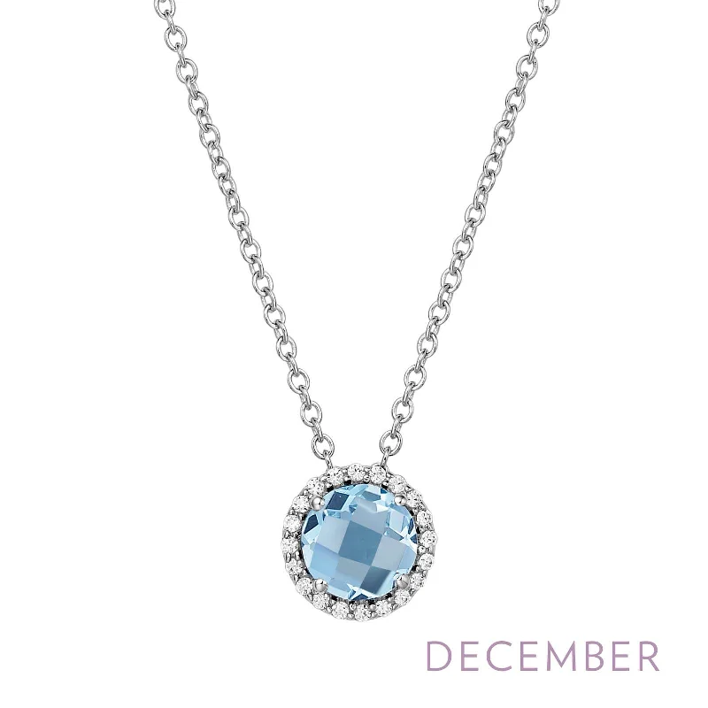 Luxury Handcrafted Jewelry For Elegant Looks Lafonn Simulated Diamond & Genuine Blue Topaz Birthstone Necklace - December BN001BTP Luxury Handcrafted Jewelry For Elegant Looks Lafonn Simulated Diamond & Genuine Blue Topaz Birthstone Necklace - December BN001BTP