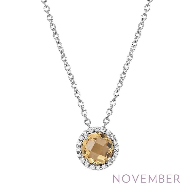 Customized Silver Jewelry For Unique Style Lafonn Simulated Diamond & Genuine Citrine Birthstone Necklace - November BN001CTP Customized Silver Jewelry For Unique Style Lafonn Simulated Diamond & Genuine Citrine Birthstone Necklace - November BN001CTP