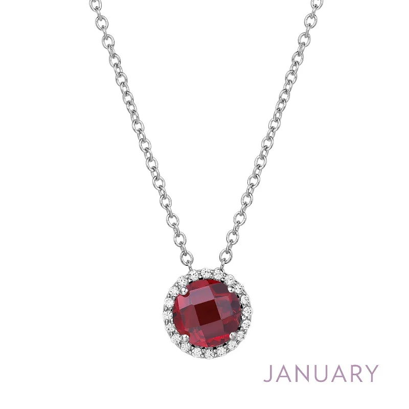 Delicate Crystal Jewelry For Sophisticated Charm Lafonn Simulated Diamond & Genuine Garnet Birthstone Necklace - January BN001GNP Delicate Crystal Jewelry For Sophisticated Charm Lafonn Simulated Diamond & Genuine Garnet Birthstone Necklace - January BN001GNP