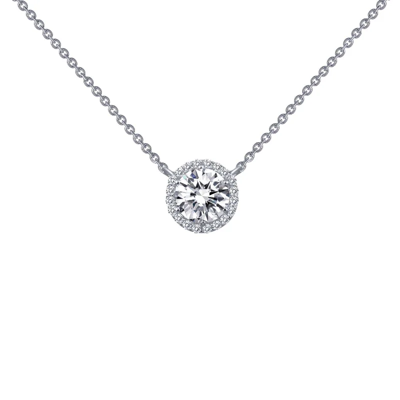 Discounted Luxury Jewelry – Shine Without The Splurge Lafonn Simulated Diamond 1.23ct Halo Necklace N0038CLP Discounted Luxury Jewelry – Shine Without The Splurge Lafonn Simulated Diamond 1.23ct Halo Necklace N0038CLP