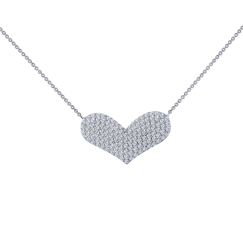 Bestselling Jewelry Now On Sale – Elevate Your Look Lafonn Simulated Diamond 1.21ct Heart Necklace N0041CLP