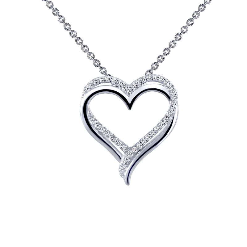 Premium Jewelry Now Available At Special Discounts Lafonn Simulated Diamond Double Heart Necklace P0152CLP Premium Jewelry Now Available At Special Discounts Lafonn Simulated Diamond Double Heart Necklace P0152CLP