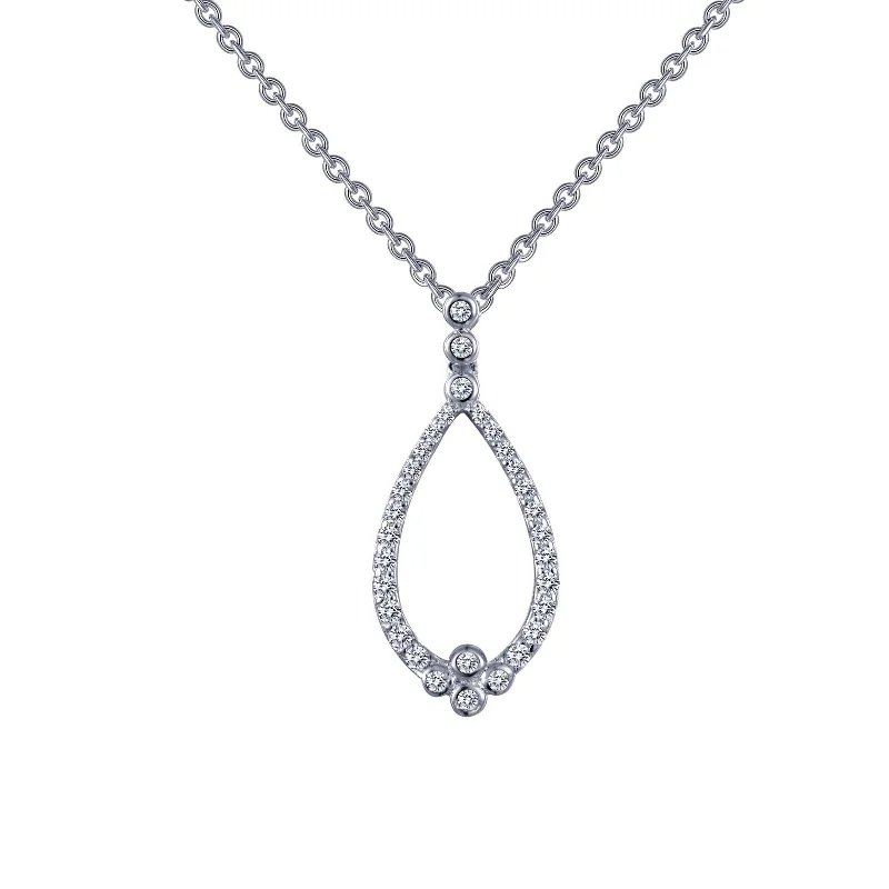 Exclusive Gemstone Jewelry At Special Prices Lafonn Simulated Diamond Open Teardrop Necklace N0037CLP Exclusive Gemstone Jewelry At Special Prices Lafonn Simulated Diamond Open Teardrop Necklace N0037CLP
