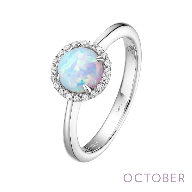 Romantic Heart-Shaped Jewelry For Special Gifts Lafonn Simulated Diamond & Opal Birthstone Ring - October BR001OPP Romantic Heart-Shaped Jewelry For Special Gifts Lafonn Simulated Diamond & Opal Birthstone Ring - October BR001OPP