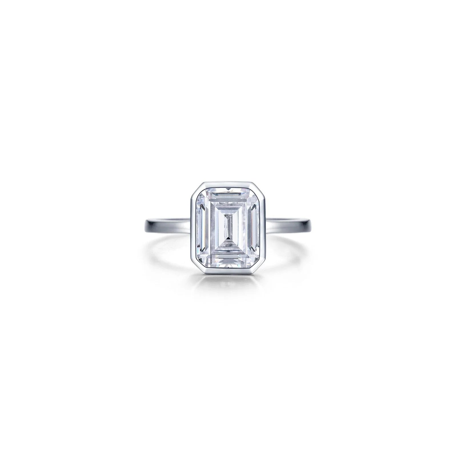 Exclusive Jewelry Offers – Sparkle For Less Lafonn Simulated Diamond Emerald-Cut Bezel-Set Ring R2038CLP09 Exclusive Jewelry Offers – Sparkle For Less Lafonn Simulated Diamond Emerald-Cut Bezel-Set Ring R2038CLP09
