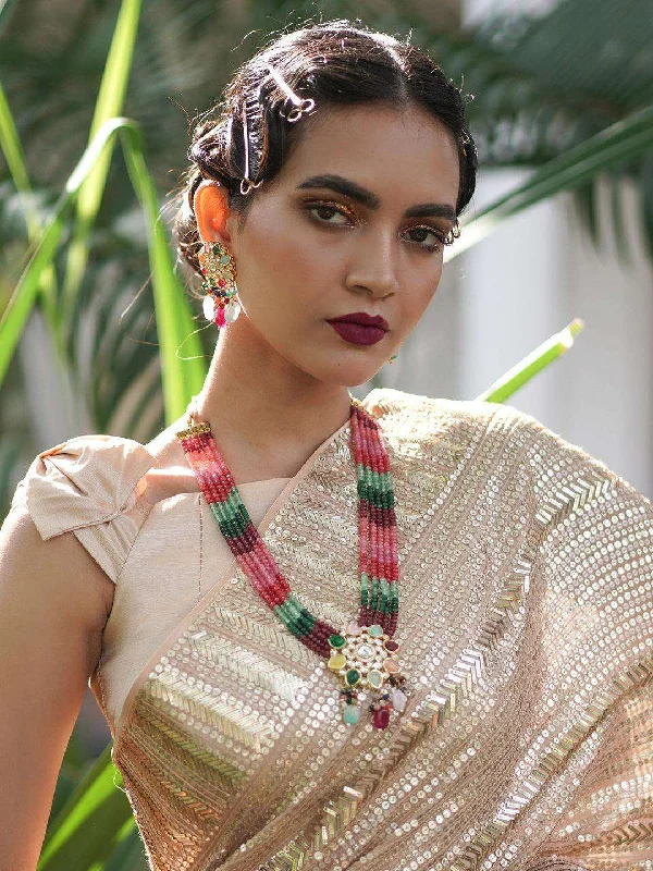 Fashion-Forward Jewelry At Exclusive Discounts Long Navratna Set