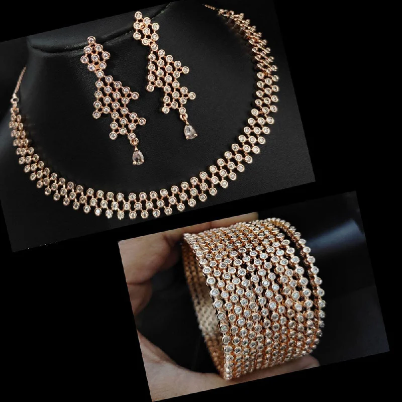 Save On Luxury Jewelry Pieces – Limited-Time Offers Manisha Jewellery Rose Gold Plated Combo Set Save On Luxury Jewelry Pieces – Limited-Time Offers Manisha Jewellery Rose Gold Plated Combo Set