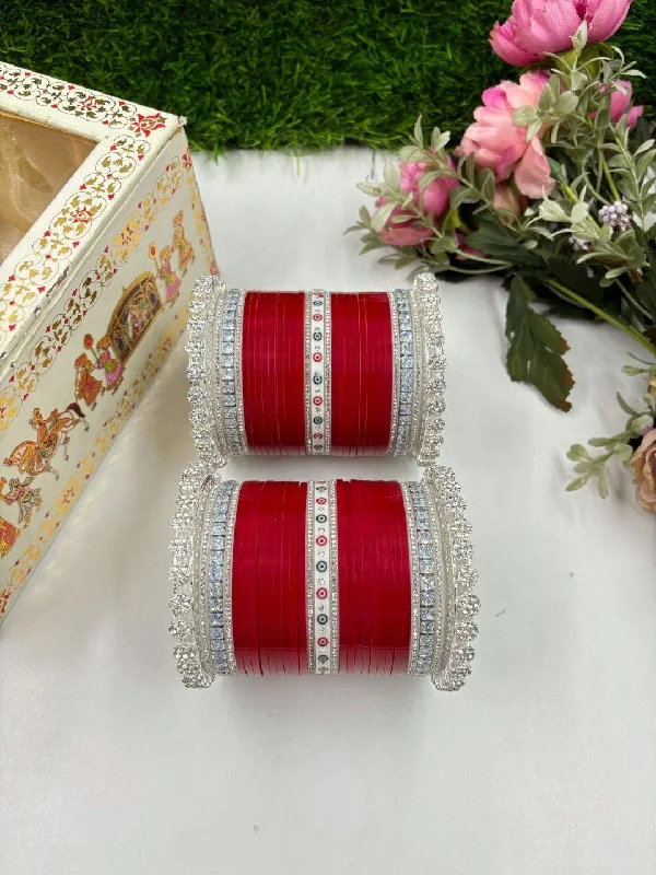 Exclusive Jewelry Sale – Limited-Time Discounts Maroon And White Seep Women Wedding Bridal Chura Exclusive Jewelry Sale – Limited-Time Discounts Maroon And White Seep Women Wedding Bridal Chura