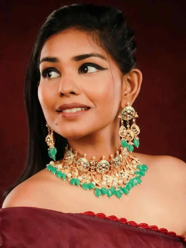 Affordable Elegance – Premium Jewelry At Special Prices Meena Round Jadau Choker Necklace Set Affordable Elegance – Premium Jewelry At Special Prices Meena Round Jadau Choker Necklace Set