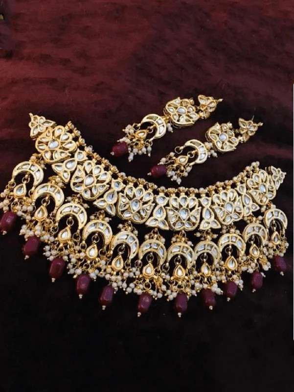 Unique Jewelry Designs Now At Discounted Rates Multi Chand Hanging Necklace Set