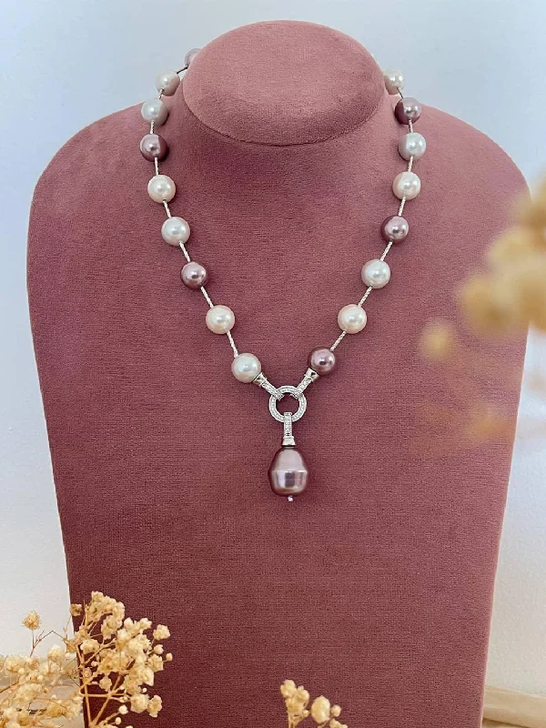Customized Silver Jewelry For Unique Style Multicolor Pearl Necklaces