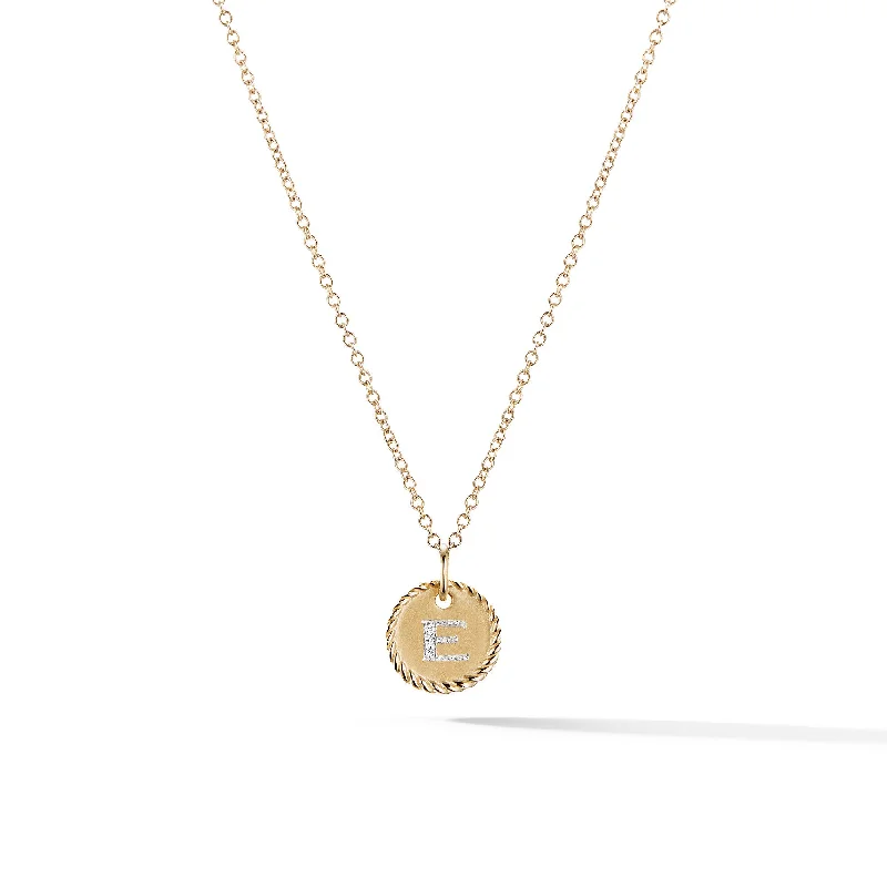Must-Have Jewelry At Irresistible Discounts Initial Charm Necklace in 18K Yellow Gold with Diamond E Must-Have Jewelry At Irresistible Discounts Initial Charm Necklace in 18K Yellow Gold with Diamond E