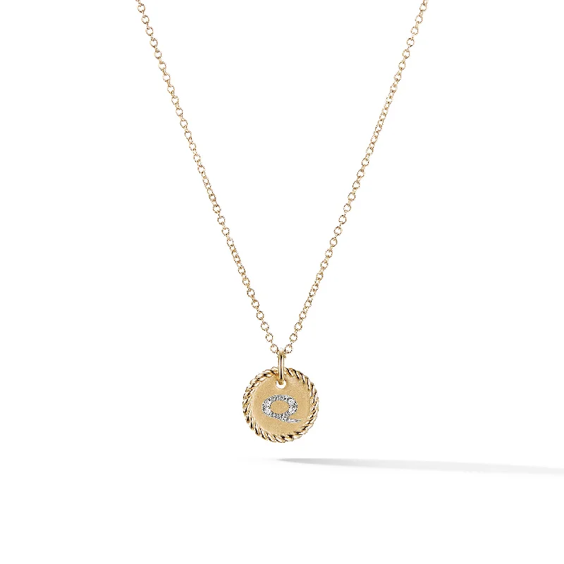 The Perfect Jewelry Piece At The Perfect Price Initial Charm Necklace in 18K Yellow Gold with Diamond Q The Perfect Jewelry Piece At The Perfect Price Initial Charm Necklace in 18K Yellow Gold with Diamond Q