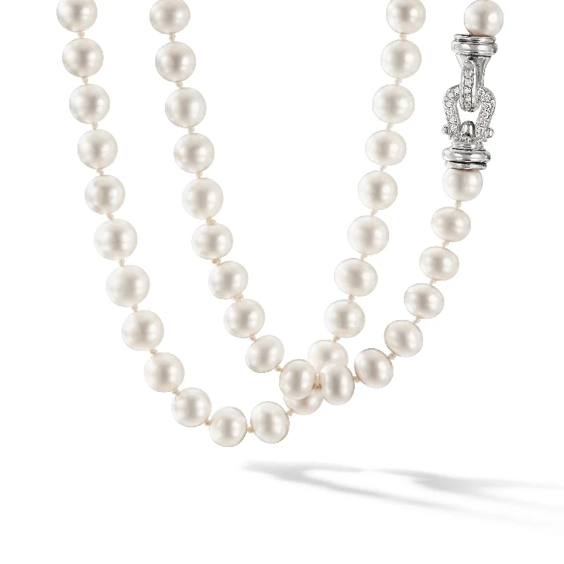 Unmissable Jewelry Discounts – Elevate Your Look For Less Pearl Strand Necklace in Sterling Silver with Pearls and Diamonds Unmissable Jewelry Discounts – Elevate Your Look For Less Pearl Strand Necklace in Sterling Silver with Pearls and Diamonds