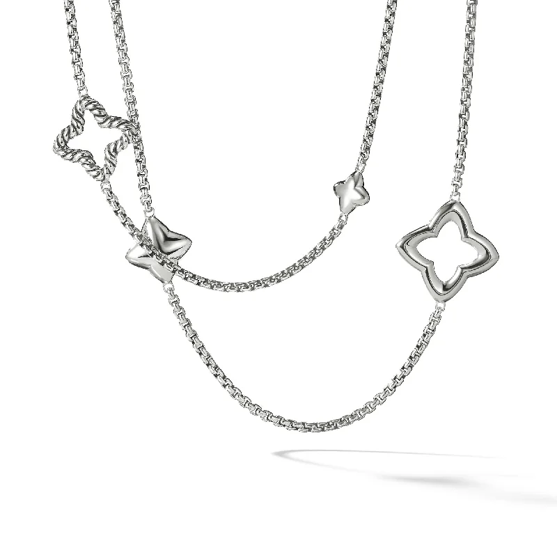 The Ultimate Jewelry Sale – Exclusive Styles At Great Prices Quatrefoil Box Chain Necklace in Sterling Silver The Ultimate Jewelry Sale – Exclusive Styles At Great Prices Quatrefoil Box Chain Necklace in Sterling Silver