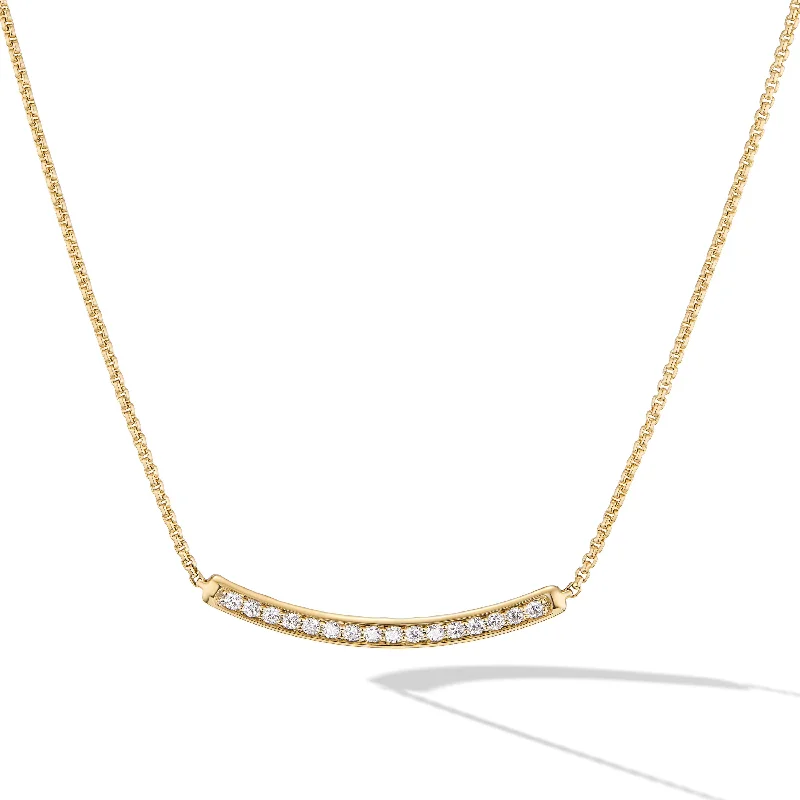 Exclusive Jewelry Bundles At Discounted Prices Petite Pavé Bar Necklace in 18K Yellow Gold with Diamonds\, 1.25mm Exclusive Jewelry Bundles At Discounted Prices Petite Pavé Bar Necklace in 18K Yellow Gold with Diamonds\, 1.25mm