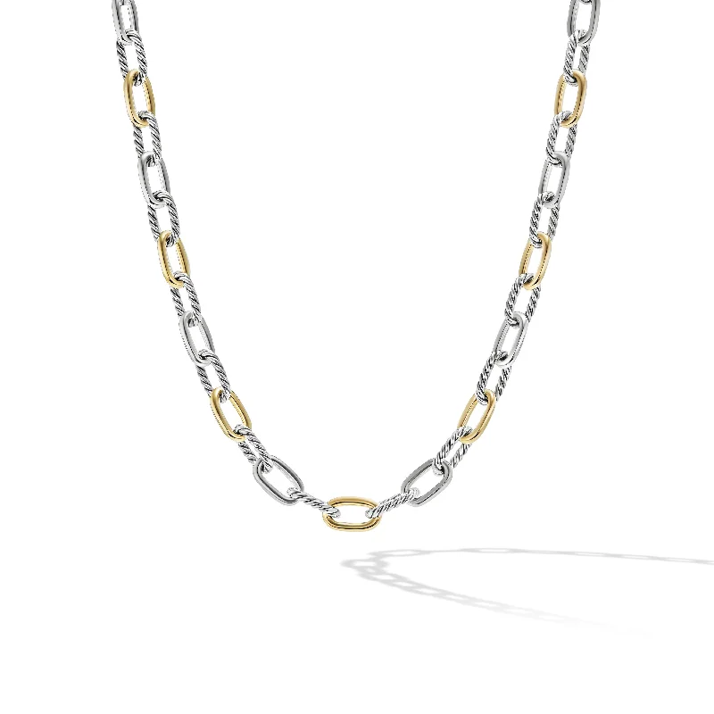 Shop Stylish Jewelry Now And Save Big DY Madison® Chain Necklace in Sterling Silver with 18K Yellow Gold\, 8.5mm Shop Stylish Jewelry Now And Save Big DY Madison® Chain Necklace in Sterling Silver with 18K Yellow Gold\, 8.5mm