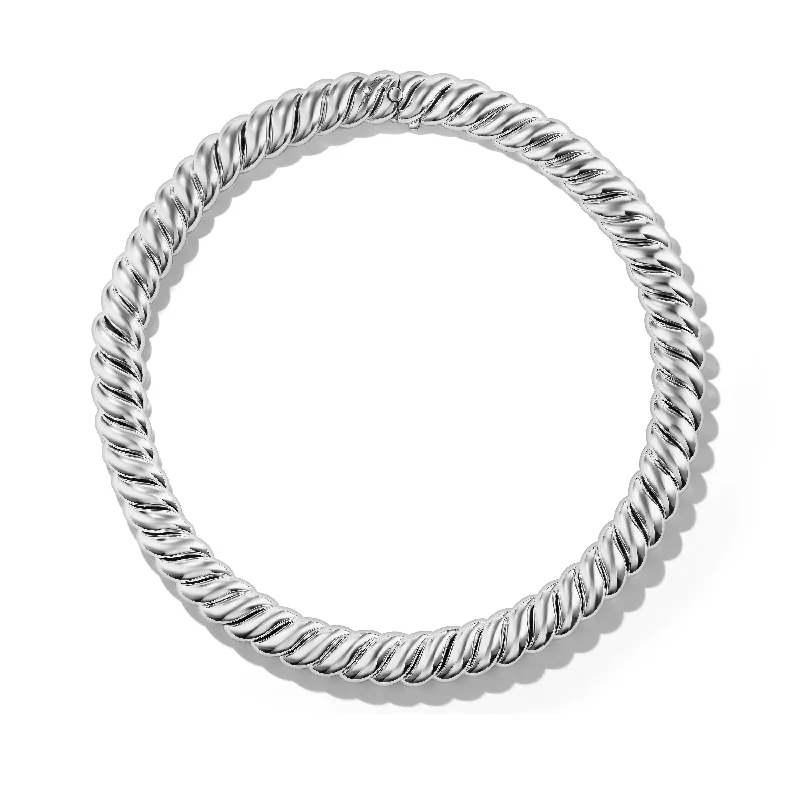 High-End Sparkle, Low-End Prices – Jewelry Sale Live Sculpted Cable Necklace in Sterling Silver\, 14mm High-End Sparkle, Low-End Prices – Jewelry Sale Live Sculpted Cable Necklace in Sterling Silver\, 14mm