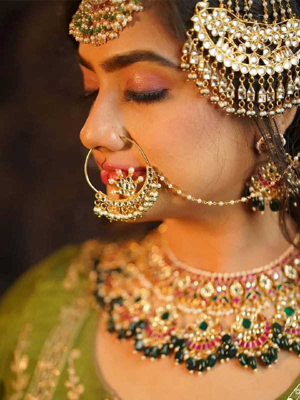 Flash Sale On Exquisite Jewelry – Don't Miss Out Pachi Kundan Bridal Nath