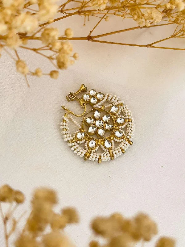 Clearance Sale On High-End Jewelry Collections Pearl Embedded Pachi Kundan Nath